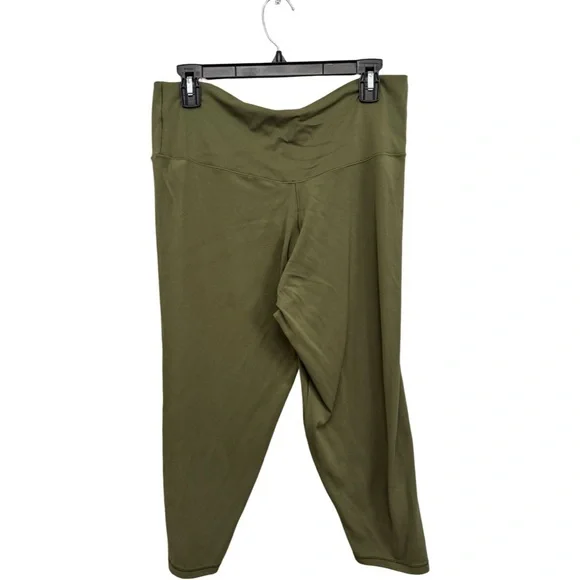Aerie Crossover Olive 3/4 Crop Hi Rise - Picture 3 of 5